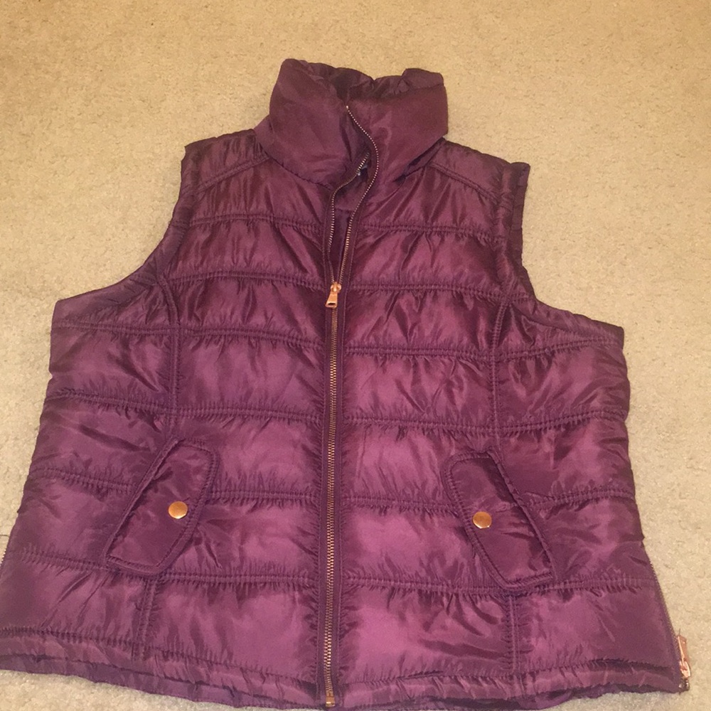 Burgundy vest